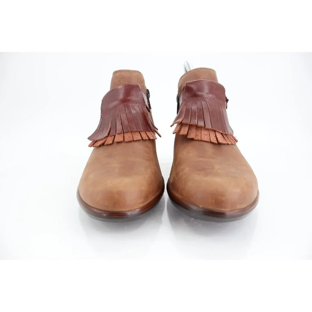 Naot Women's Meltemi Boot Size 39 8 Chelsea Pull On Brown Kiltie Bootie Comfy